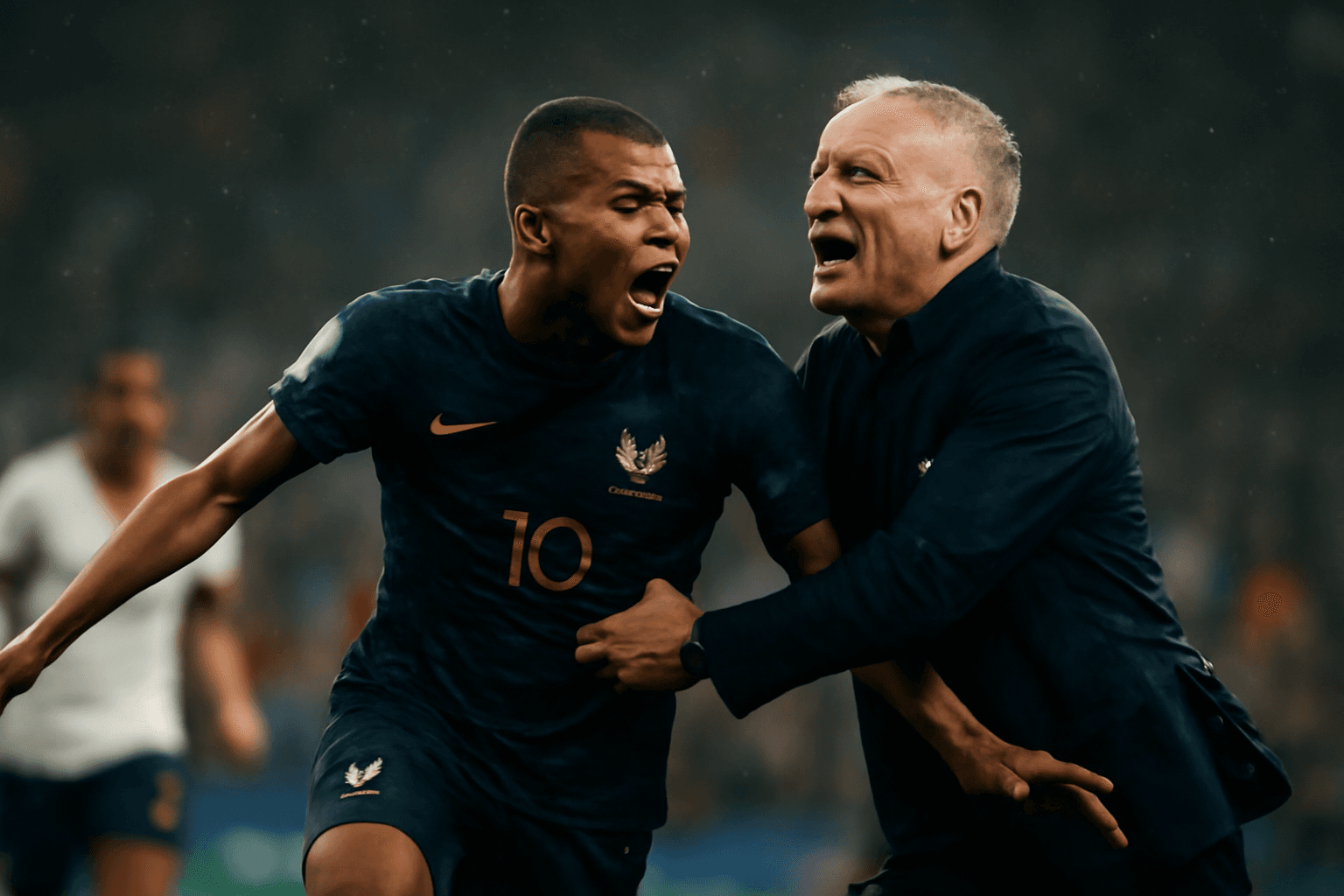 Mbappé firade med Deschamps efter moderns död